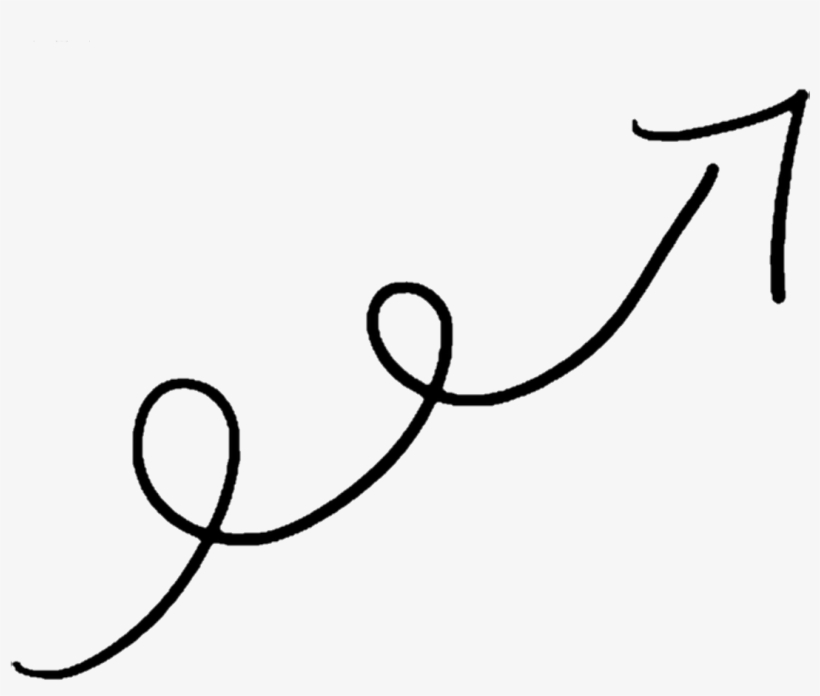 Curves Curved Arrow Sketchftestickers Freetoed Fte - White Curly Arrow Png, transparent png #9634581