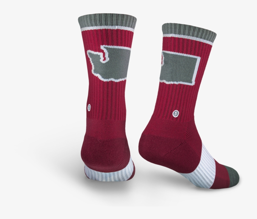 The Official Seattle Skyline Socks For Huskies And - Sock, transparent png #9634977