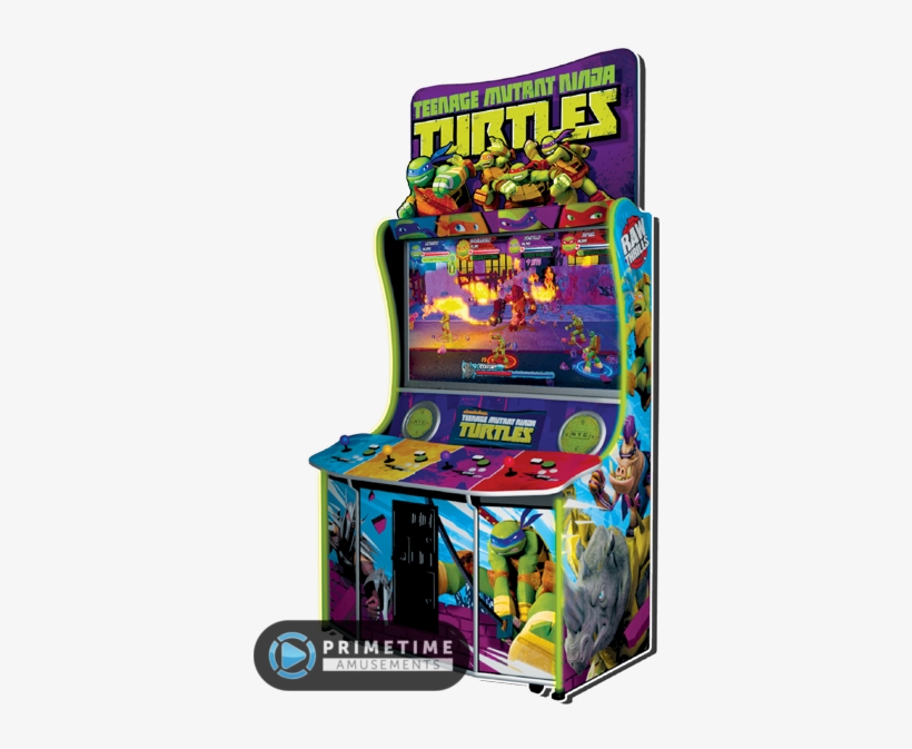 Teenage Mutant Ninja Turtles Arcade Game And Cabinet - New Tmnt Arcade Game, transparent png #9635447