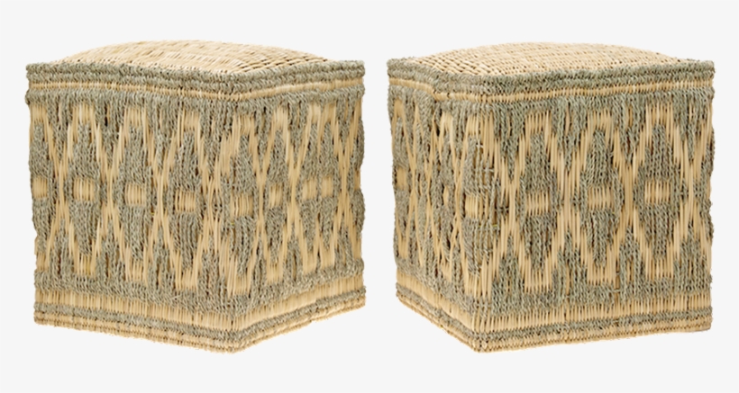 Wicker Stools, Set Of Two - Ottoman, transparent png #9635664