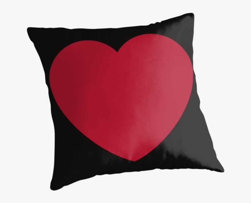 "red Heart Emoji" Throw Pillows Winkham Redbubble - Throw Pillow, transparent png #9636469