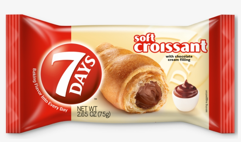 Chocolate Filled Soft Croissant - 7 Days Croissant, transparent png #9637242