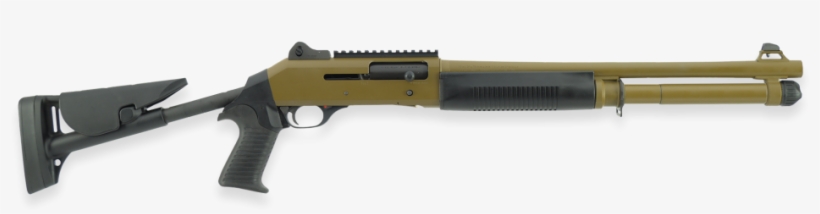 Shown In Battle Brown With Pistol Grip And Telescoping - Benelli M4 Leo, transparent png #9637383