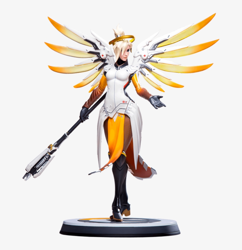 Overwatch Premium Statues - Figurine Mercy Overwatch, transparent png #9639962