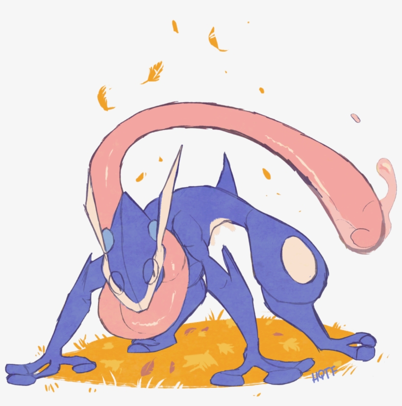 The Tank, The Ninja (greninja) And The Wizard (delphox) - Cartoon, transparent png #9641639