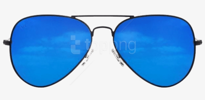 Free Png Download Aviator Sunglass Png P Png Images - Blue Sunglasses Png, transparent png #9642440
