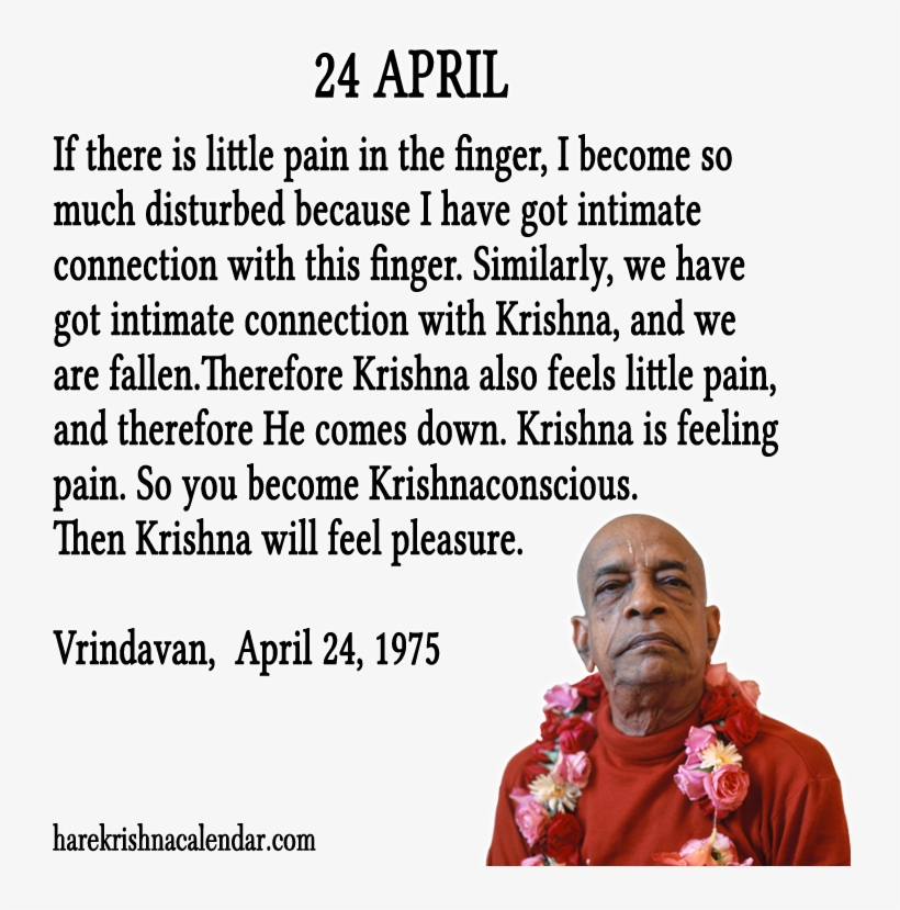 24 April - Srila Prabhupada Quotes December, transparent png #9643014