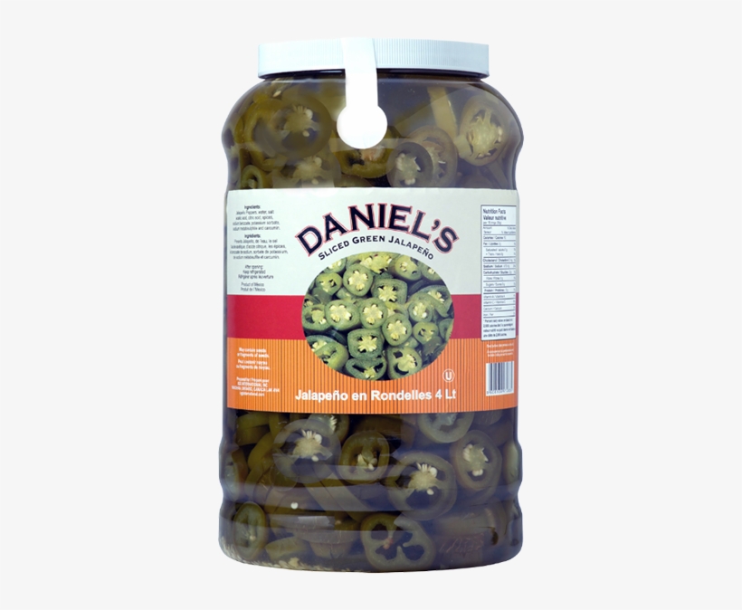 Daniel`s Sliced Green Jalapeno 4 X 3kg P/cs - Olive, transparent png #9645645