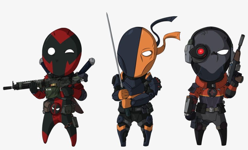 Marvel Dc Deathstroke Vs Deadpool Vs Deadshot - Deadpool Death Stroke And Deadshot, transparent png #9647048