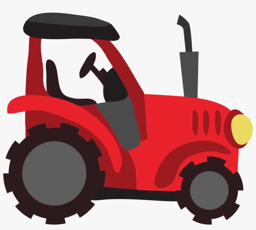 Tractor Clipart Red Farm - Red Tractor Clip Art, transparent png #9647571