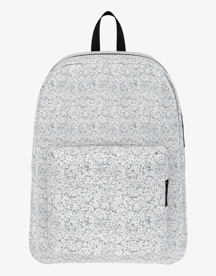 Black/white Splatter Backpack - Garment Bag, transparent png #9648305