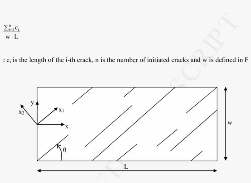 Geometry Of A Generic Cracked Layer And Reference Systems - Monochrome, transparent png #9648814