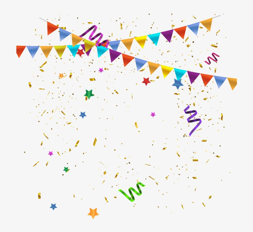 Celebration Background With Confetti Png Image Free - Illustration, transparent png #9648918