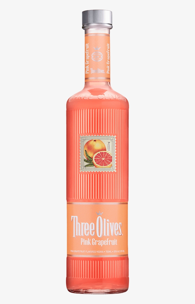 Three Olives Pink Grapefruit - Three Olives Pink Grapefruit Vodka, transparent png #9649538