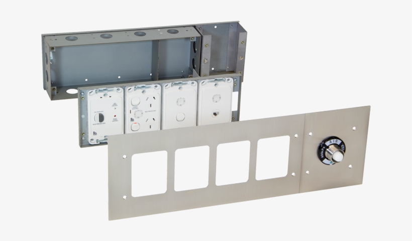 Flush Metal Plate For Stud Mount - Metal Switchboard, transparent png #9649992