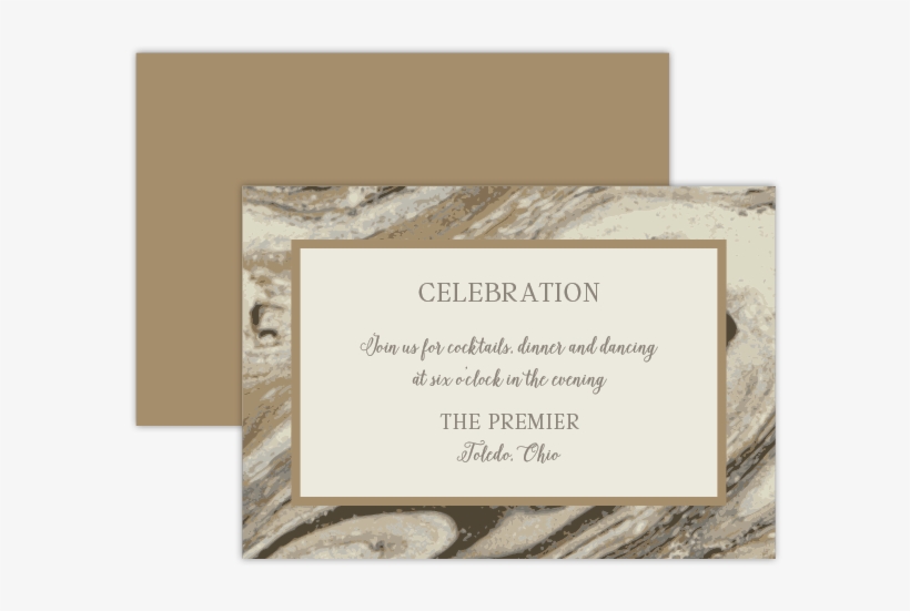 Marbled-receptioncard - Place Card, transparent png #9650322