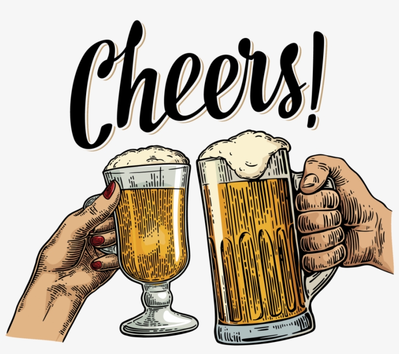 Beer Cheers Vector Png, transparent png #9650325