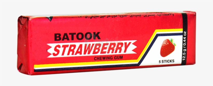 Batook Strawberry Chewing Gum, transparent png #9650326