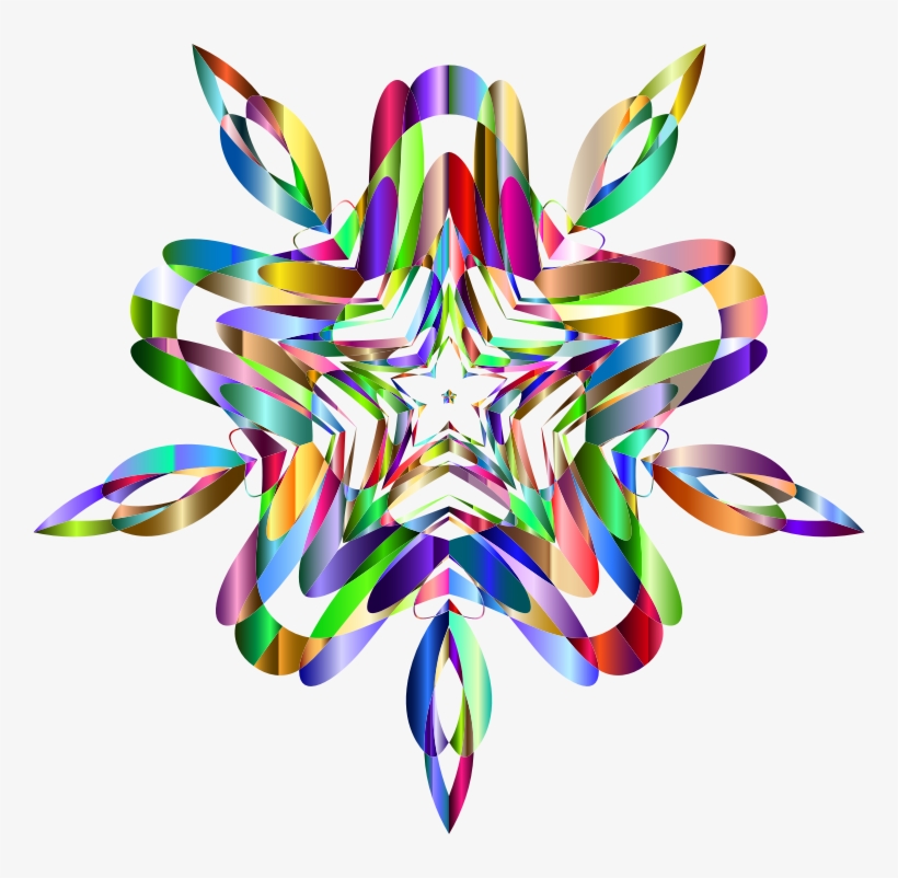 Chromatic Flower Silhouette 6 No Background - Illustration, transparent png #9651249