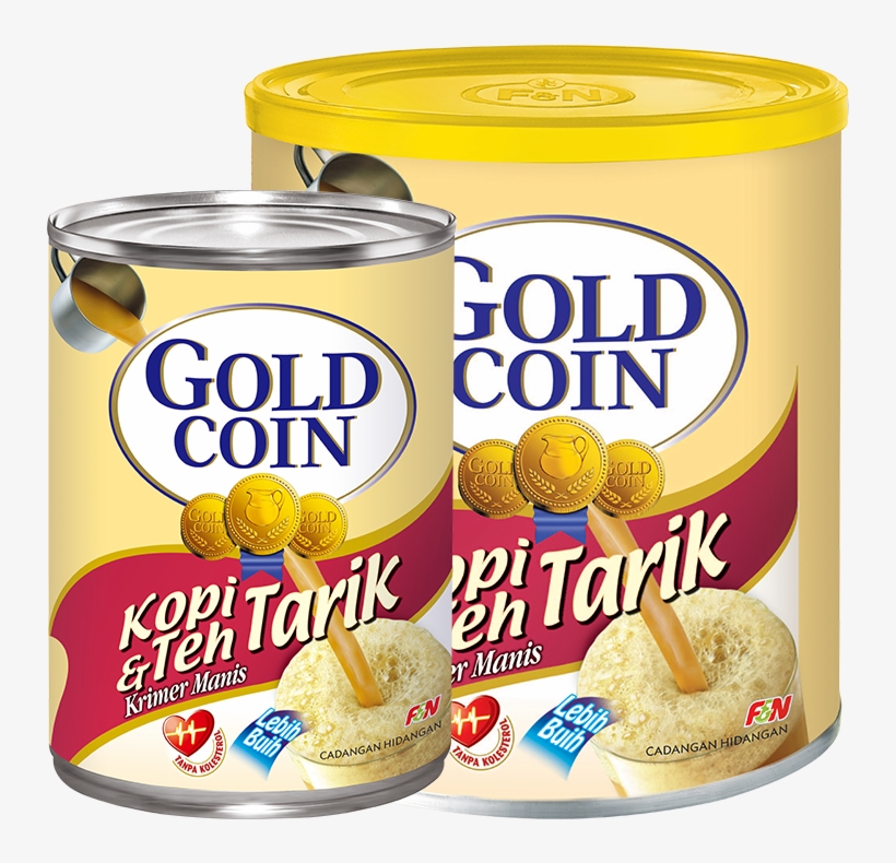 Gold Coin Kopi & Teh Tarik Sweetened Creameravailable - Gold Coin Condensed Milk, transparent png #9651612