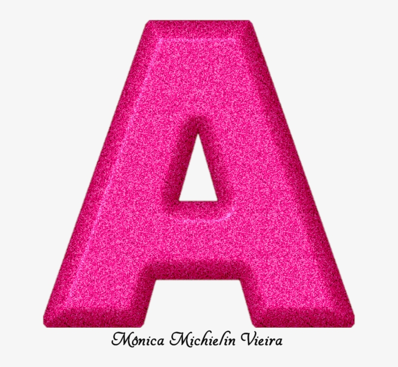 Alfabeto Glitter Rosa Png - Triangle, transparent png #9651650