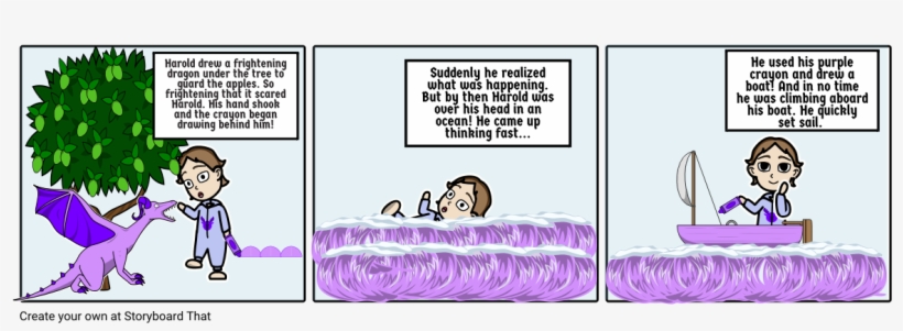 Harold And The Purple Crayon - Cartoon, transparent png #9651770
