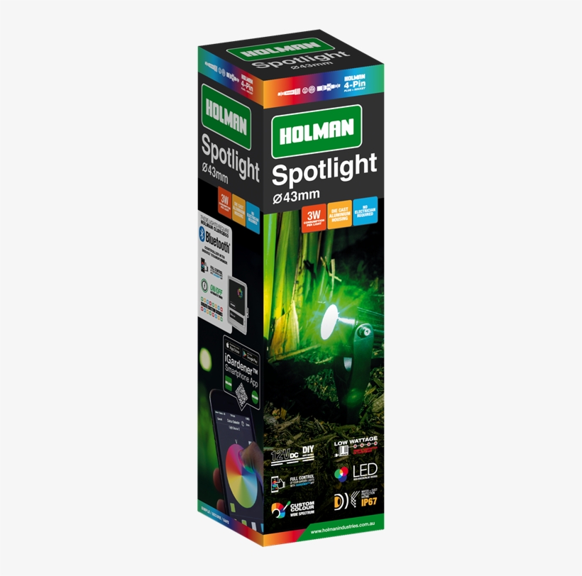 Holman 43mm Rgb Spotlight - Multimedia Software, transparent png #9651866