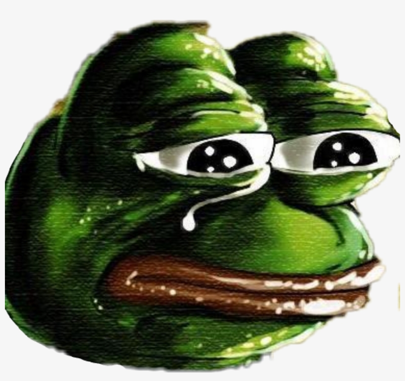 Pepe Pepefrog Green Frog Tears Waifu Tearsarefalling - Kermit The Frog Cry Memes, transparent png #9653065