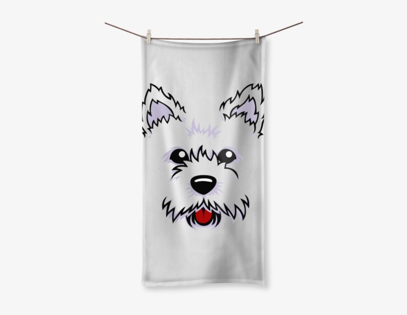 Westie Dog Face ﻿sublimation All Over Towel - Towel, transparent png #9653108