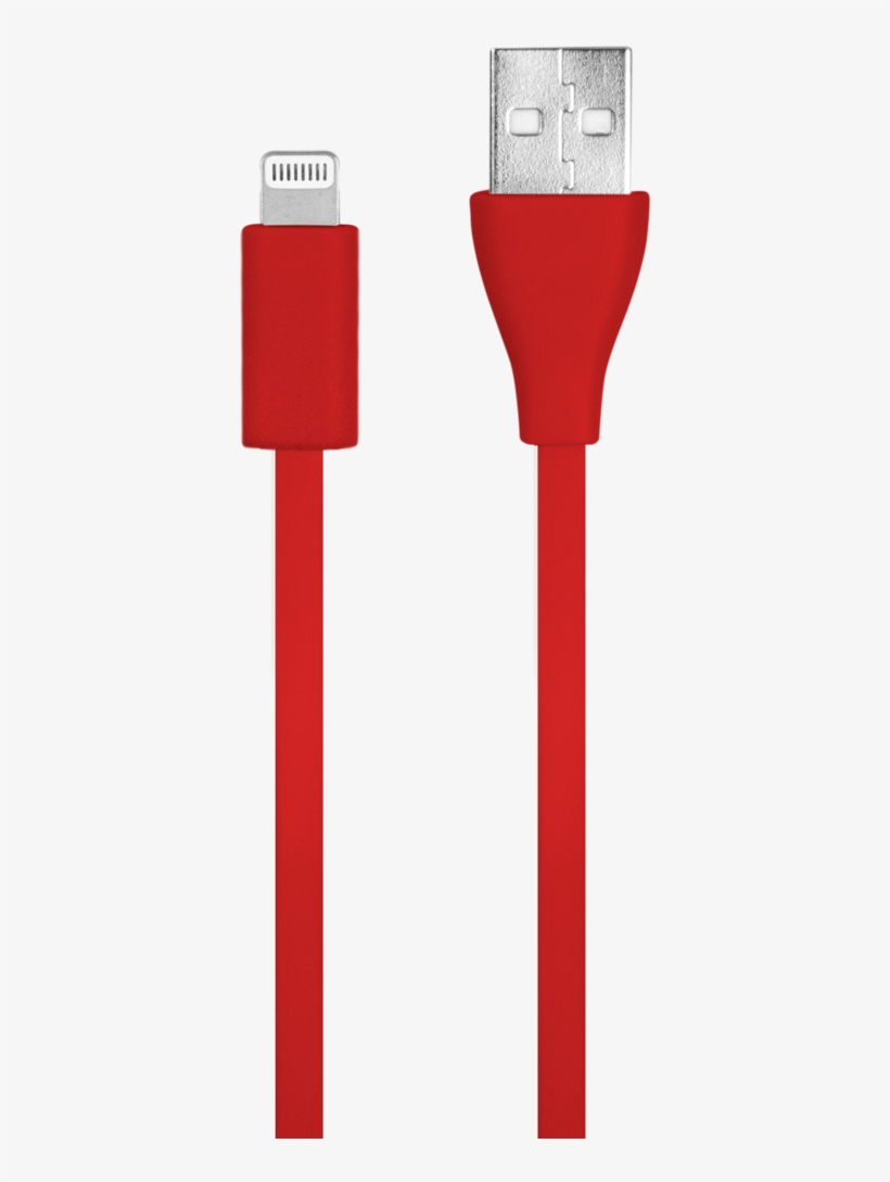 Flat And Ultra Flexible Lightning Cable - Usb Cable, transparent png #9654973