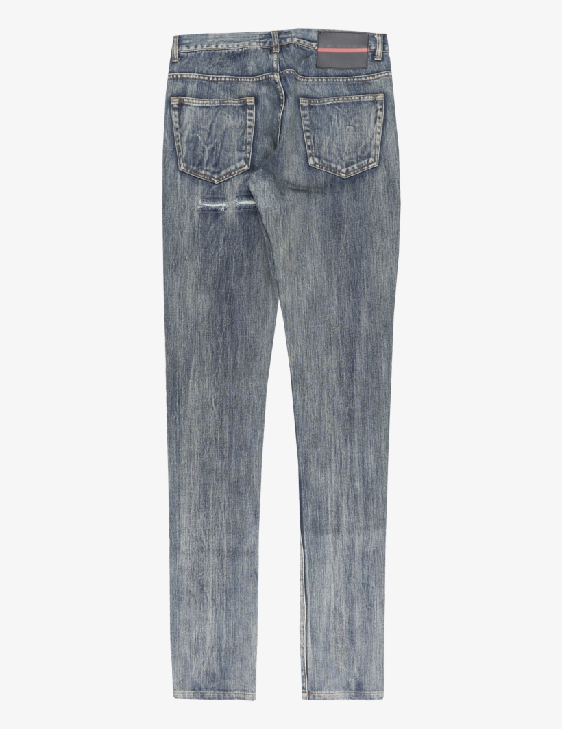 Black Scale Distressed Denim Jeans Ripped Pants Mens - Pocket, transparent png #9655039