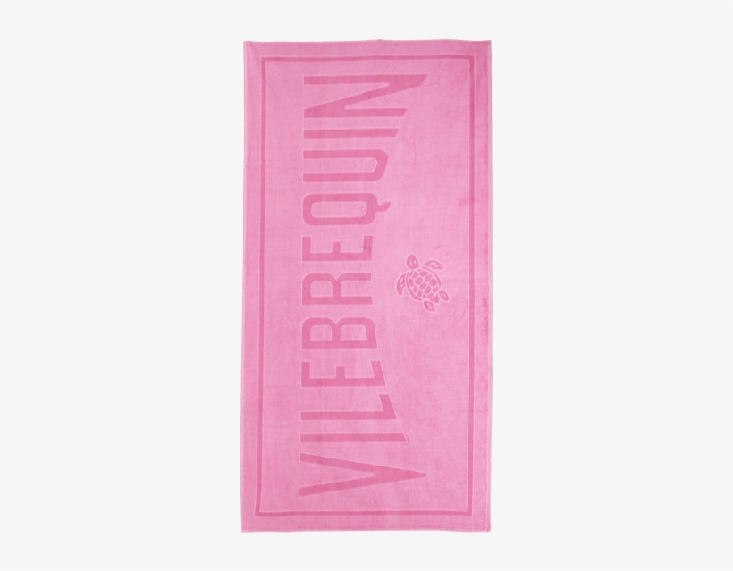 Beach Towel In Terry Cloth Solid Jacquard - Lip Gloss, transparent png #9655903
