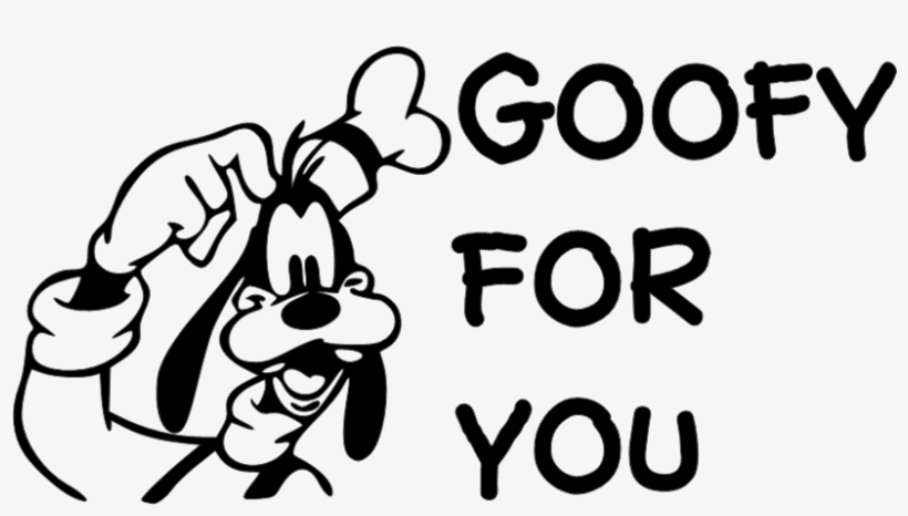 Goofy For You - Silhouette Goofy, transparent png #9656282