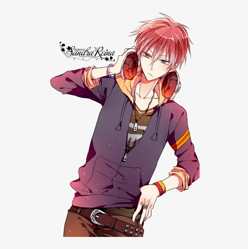 Headphones Kuroko's Basketball, Anime Boys, Cute Anime - Kuroko No Basket Akashi Fanart, transparent png #9656337