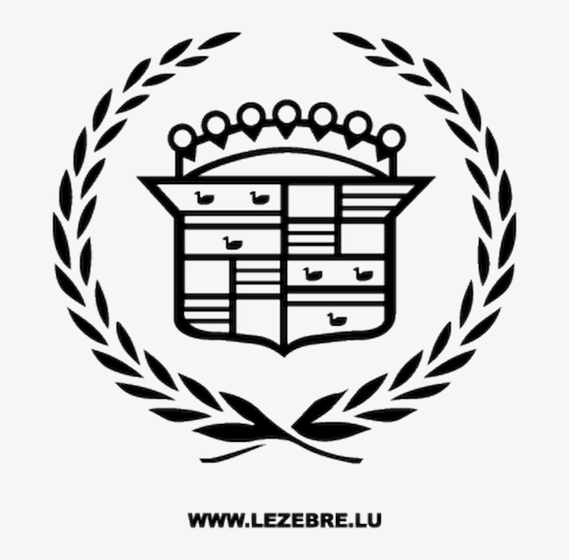 Cadillac Logo 2 - Cadillac Emblem Line Drawing, transparent png #9656381