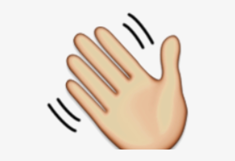 Hand Emoji Clipart Hand Wave - Gif Palmadas, transparent png #9657140