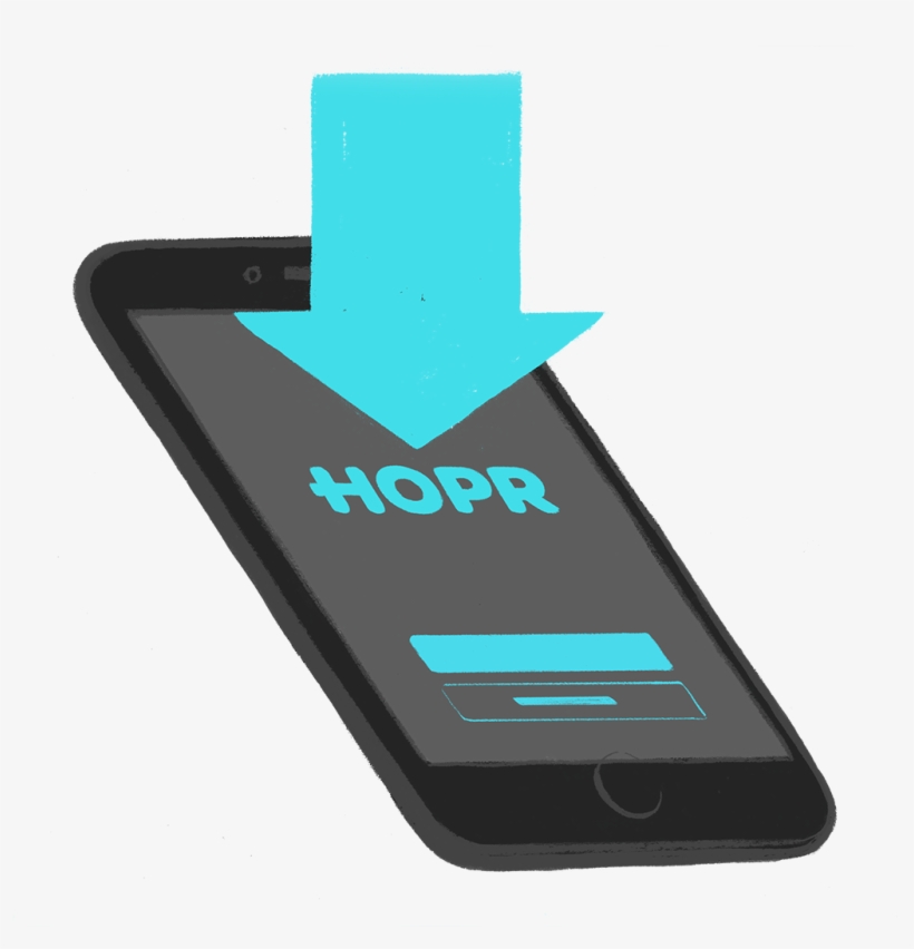 Download The Hopr Transit App To Sign Up For Your Local - Smartphone, transparent png #9657376