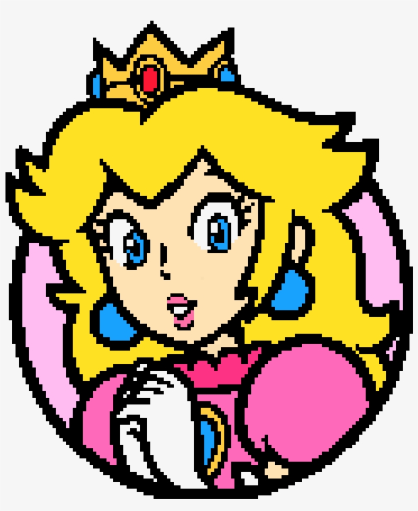Princess Peach - Super Mario Peach Face, transparent png #9657947