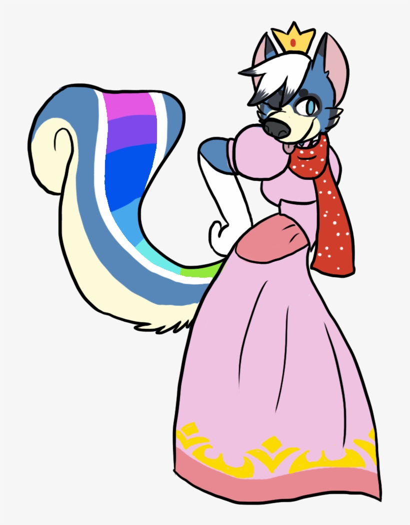Flakko As Princess Peach - Cartoon, transparent png #9658081
