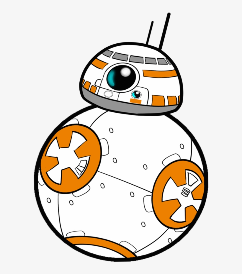 Bb8 Clipart Easy Draw - Bb 8 Line Art, transparent png #9658139