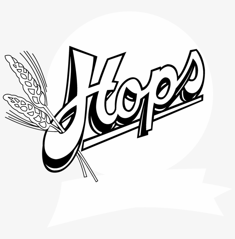 Hops Logo Black And White - Brewery, transparent png #9658415