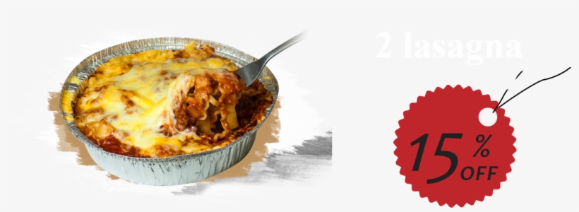 2 Lasagna With Cheese - Special Offer, transparent png #9658497