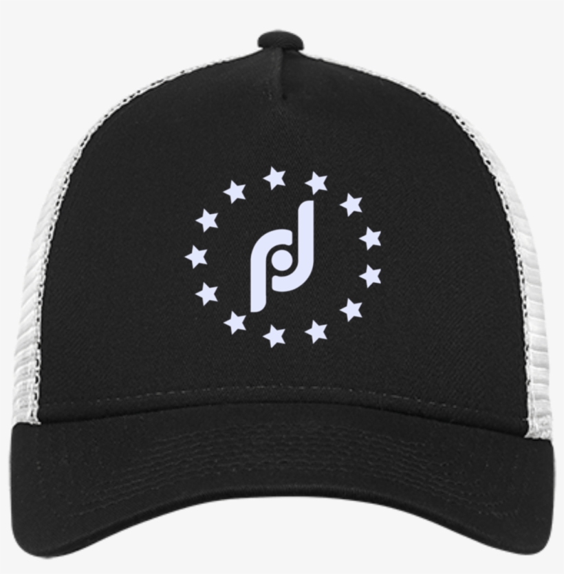 Circle Of Stars Black & White Snapback Trucker Cap - Saints Hat, transparent png #9659010