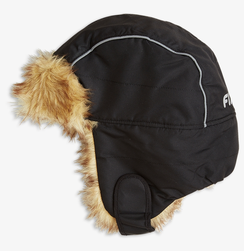 Fake Fur Cap Black - Fur Clothing, transparent png #9659043