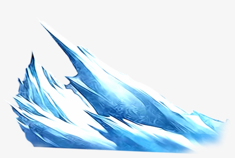 Clip Art Freeuse Stock Blue Glacier Hand Painted Handpainted - Illustration, transparent png #9659083