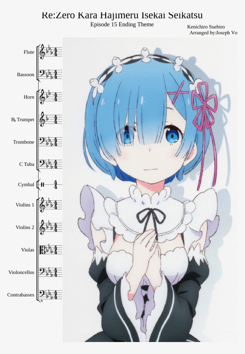 Requiem Of Silence Orchestra - Rem Kawaii, transparent png #9660481