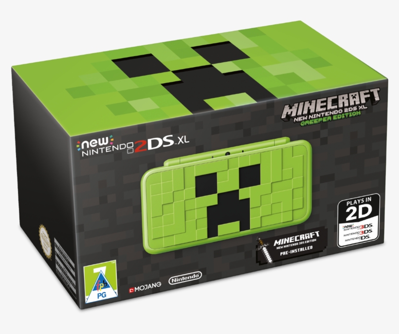 Minecraft 2ds Xl Creeper Edit - New Nintendo 2ds Xl Minecraft Creeper Edition, transparent png #9661366