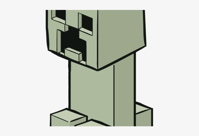 Drawn Minecraft Creeper - Creeper Drawing Minecraft, transparent png #9661415