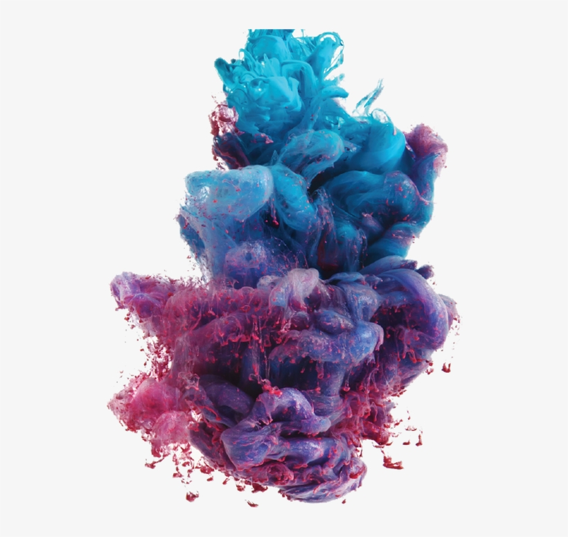Water - Color Drop In Water Photographed In Motion Ink Swirling, transparent png #9661763