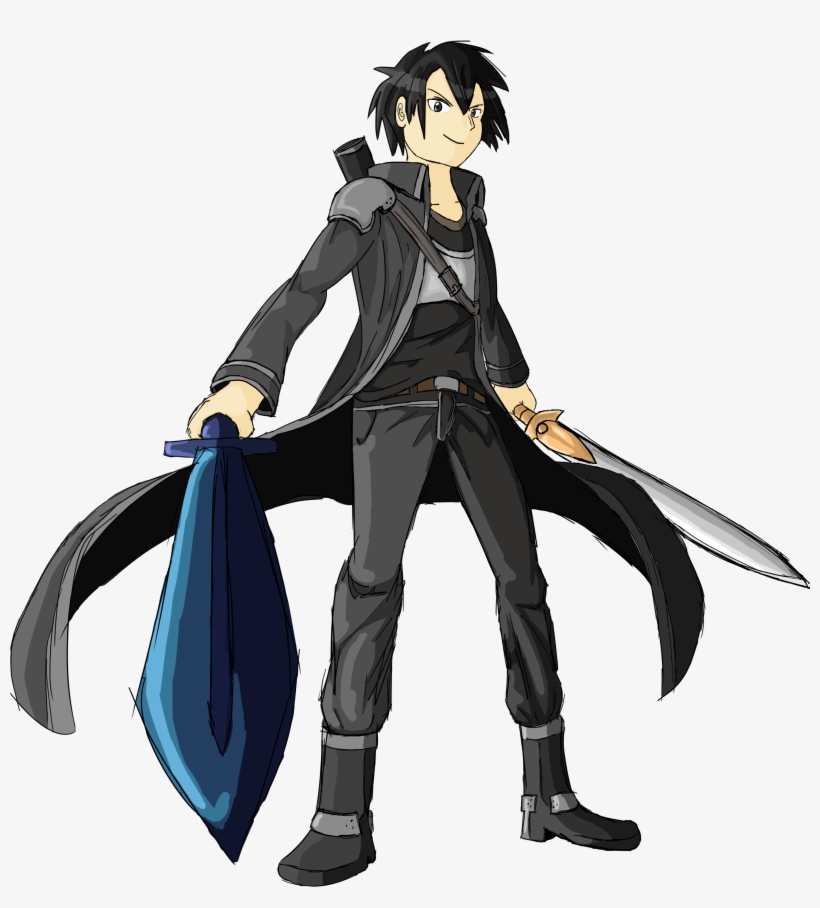 A Little Kirito Render I Drew For My Tabletop Sao Game - Cartoon, transparent png #9662792